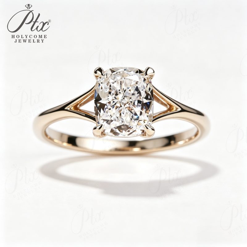1ct Cushion Lab-Grown Diamond Bridal Set, IGI Certified — view 4, SKU BS200