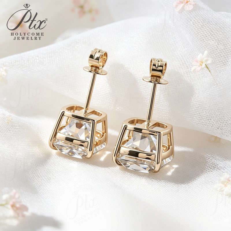 1ct Cushion Lab-Grown Diamond Bridal Set — view 5, SKU BS209