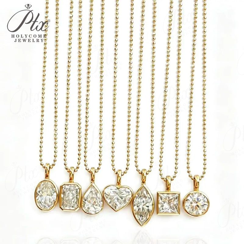 2ct Round Heart Lab-Grown Diamond Necklace — view 2, SKU LGD001