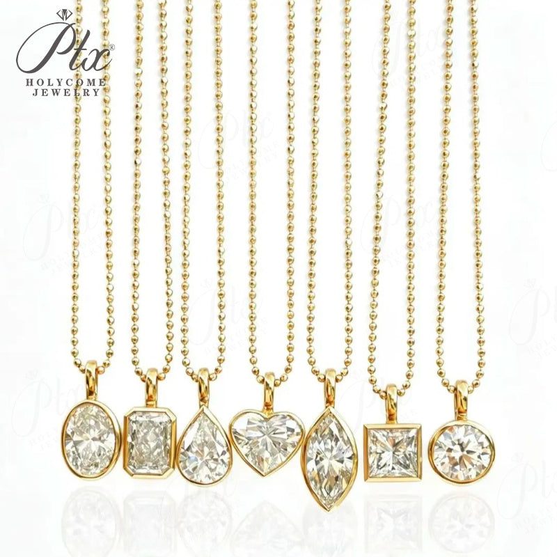 2ct Round Heart Lab-Grown Diamond Necklace — view 3, SKU LGD001