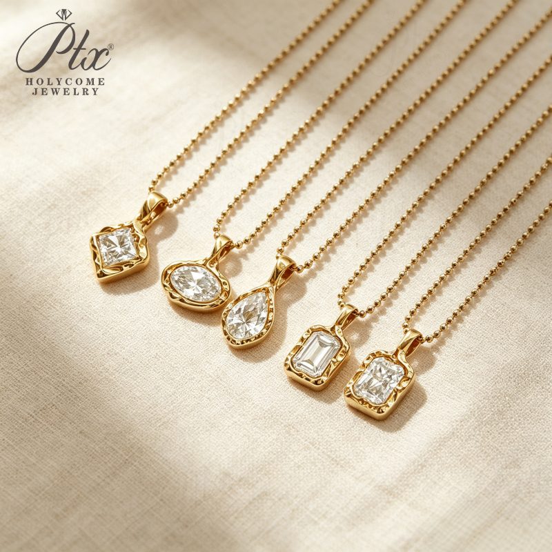 Pear Lab-Grown Diamond Necklace, IGI Certified — view 2, SKU LGD006