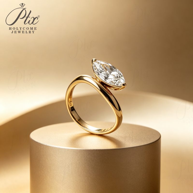 1–2ct Marquise Lab-Grown Diamond Ring, IGI Certified — view 2, SKU LGD009