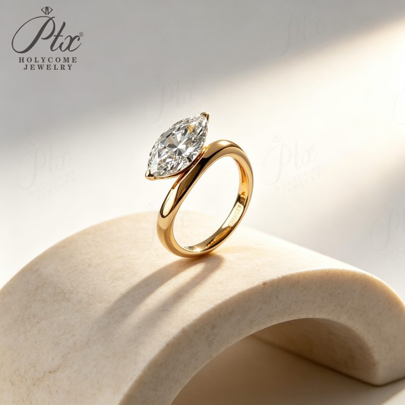 1–2ct Marquise Lab-Grown Diamond Ring, IGI Certified — view 3, SKU LGD009
