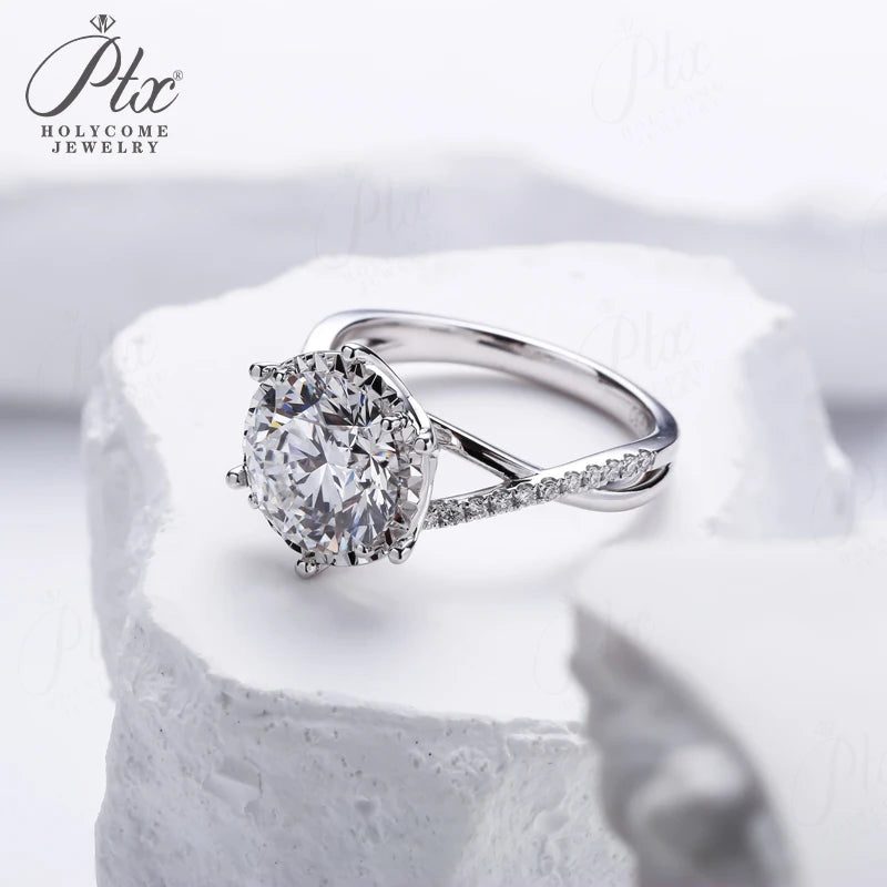 Round Lab-Grown Diamond Ring — view 2, SKU LGD011
