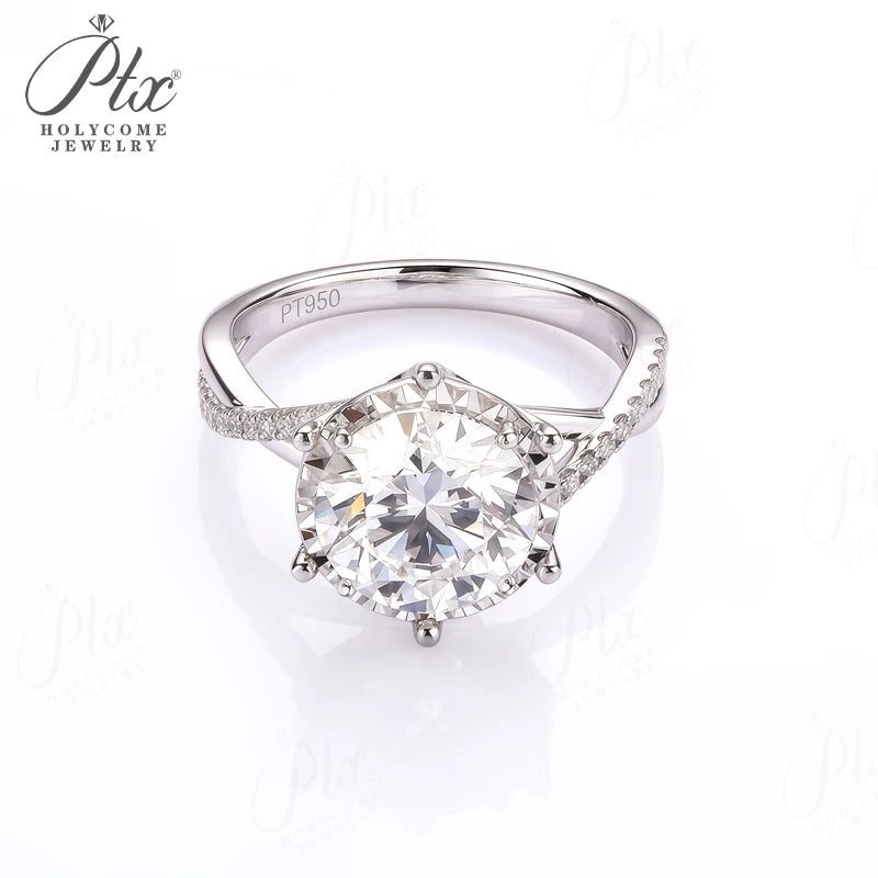 Round Lab-Grown Diamond Ring — view 3, SKU LGD011