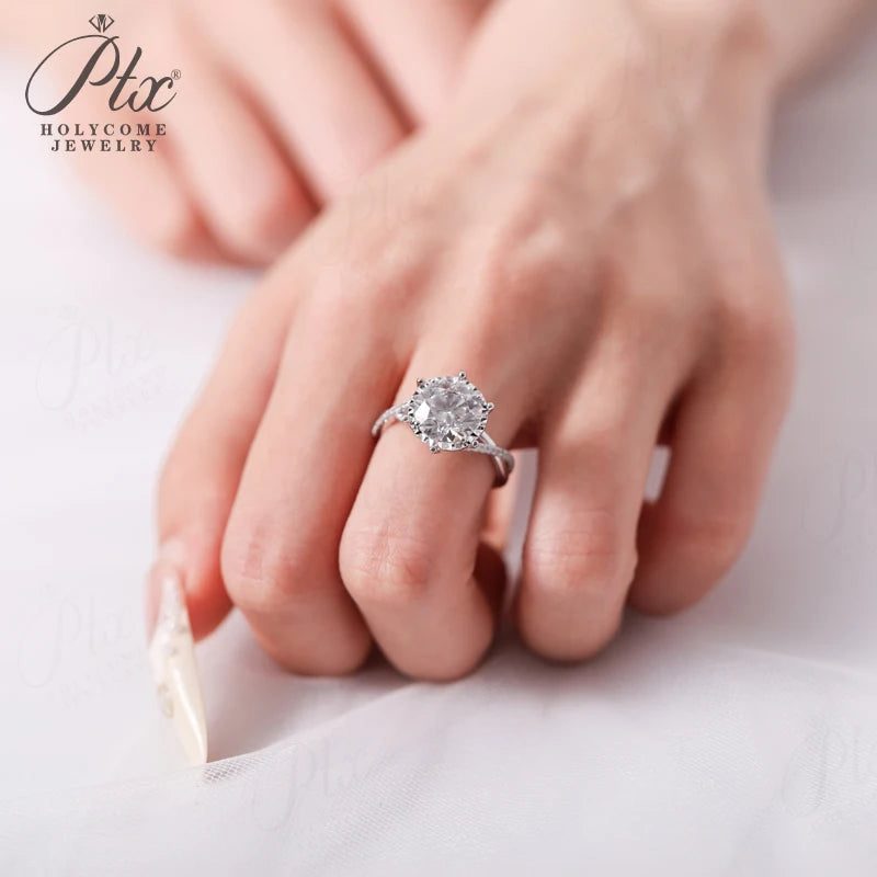 Round Lab-Grown Diamond Ring — view 4, SKU LGD011