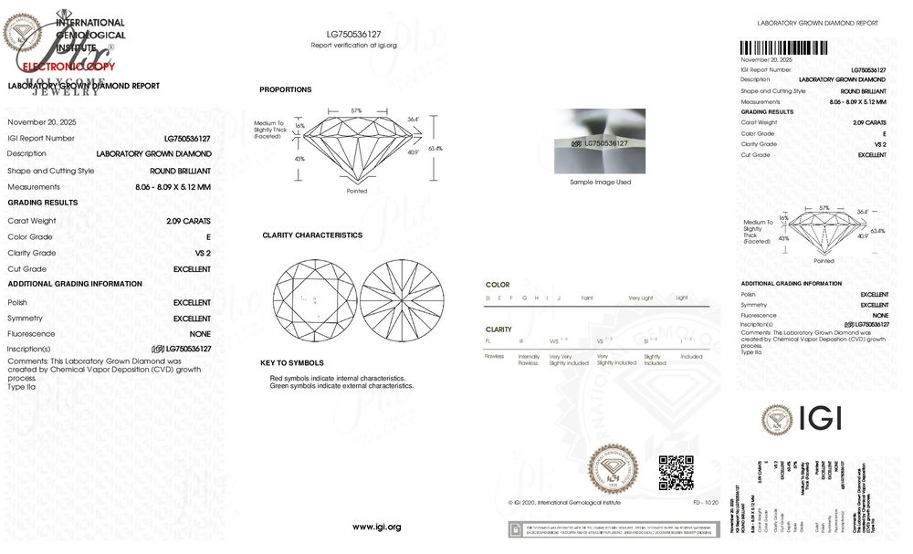 Round Lab-Grown Diamond Ring — view 6, SKU LGD011