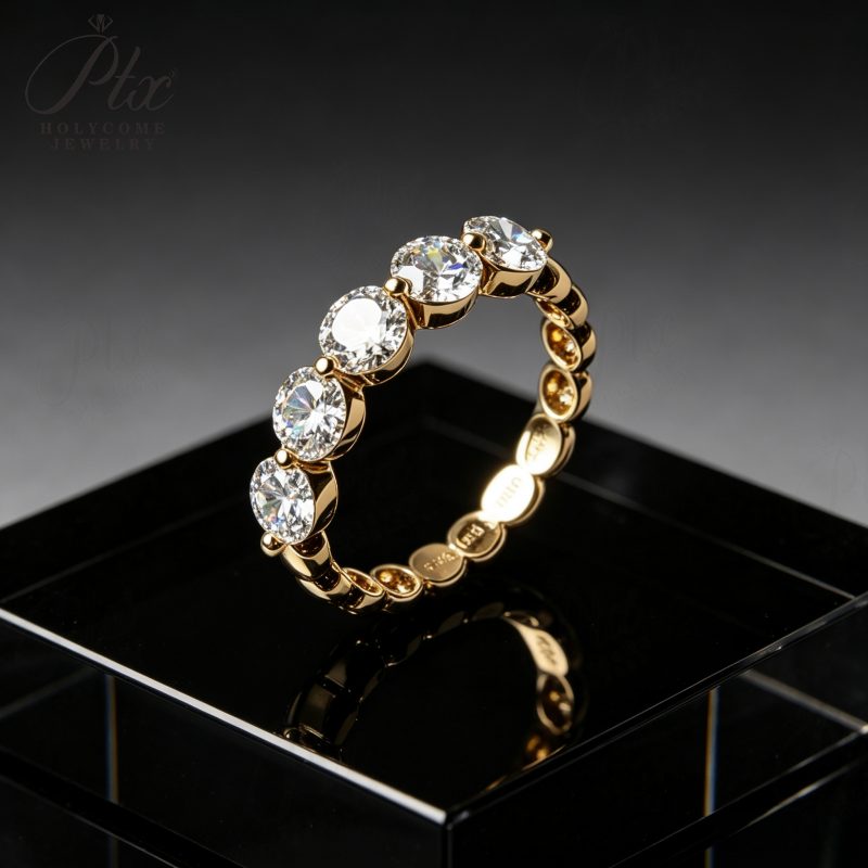 Round Lab-Grown Diamond Ring, IGI Certified — Design 37 — view 6, SKU LGD015