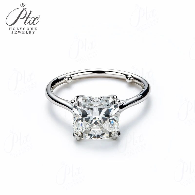 Cushion Lab-Grown Diamond Ring — view 3, SKU LGD017