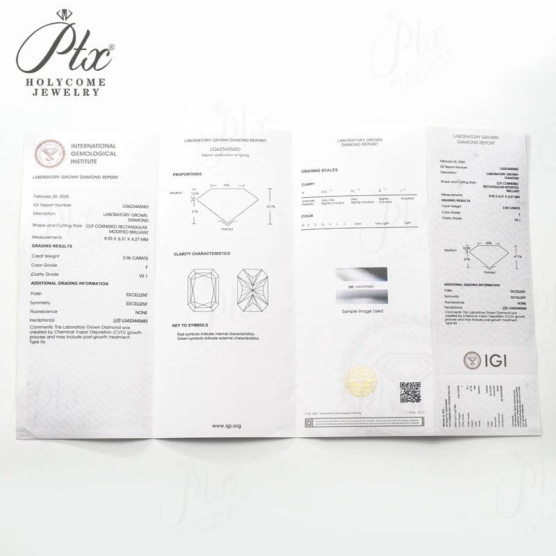 Cushion Lab-Grown Diamond Ring — view 6, SKU LGD017