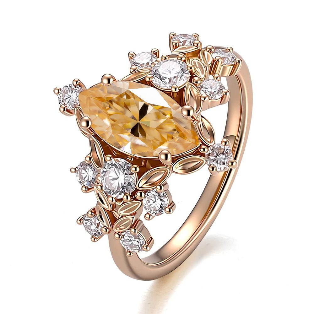 Marquise Round Halo Ring — view 3, SKU MA164