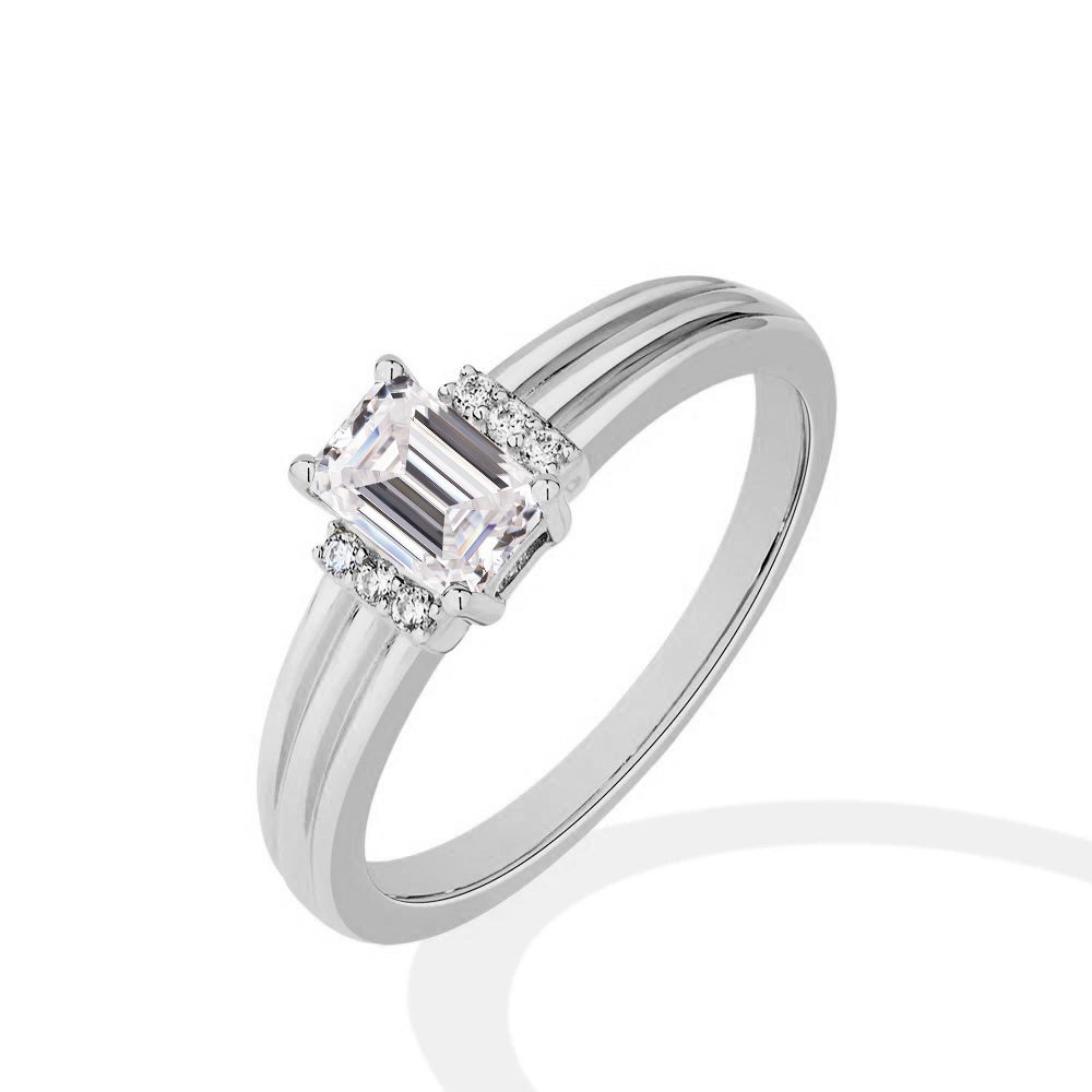 1ct Round Moissanite Solitaire Ring — main, SKU MA166