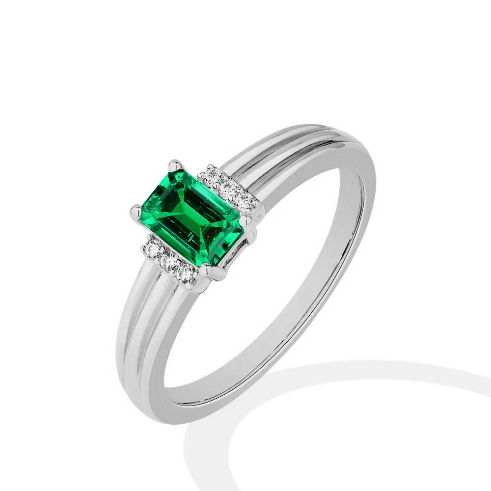 1ct Round Moissanite Solitaire Ring — view 2, SKU MA166