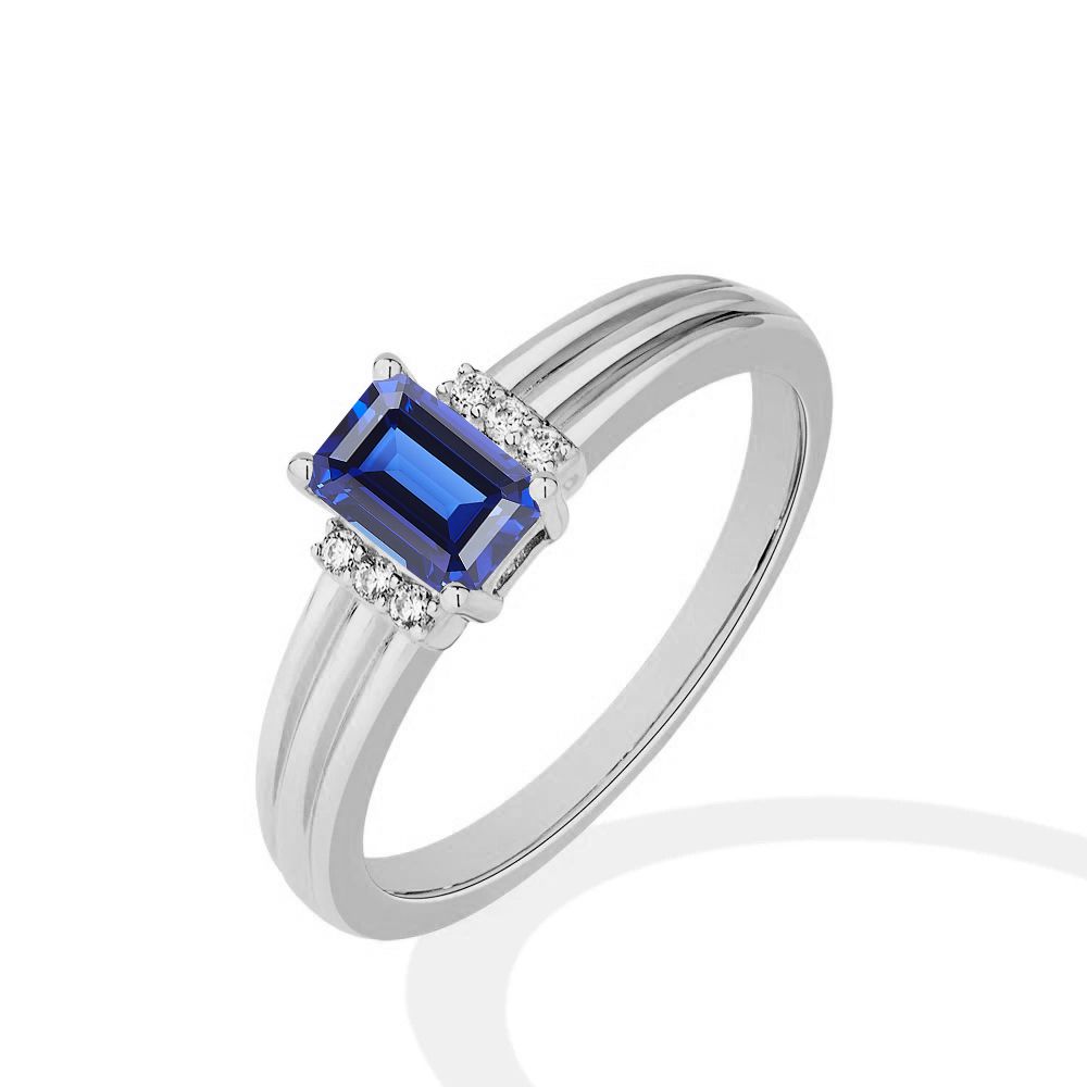1ct Round Moissanite Solitaire Ring — view 3, SKU MA166