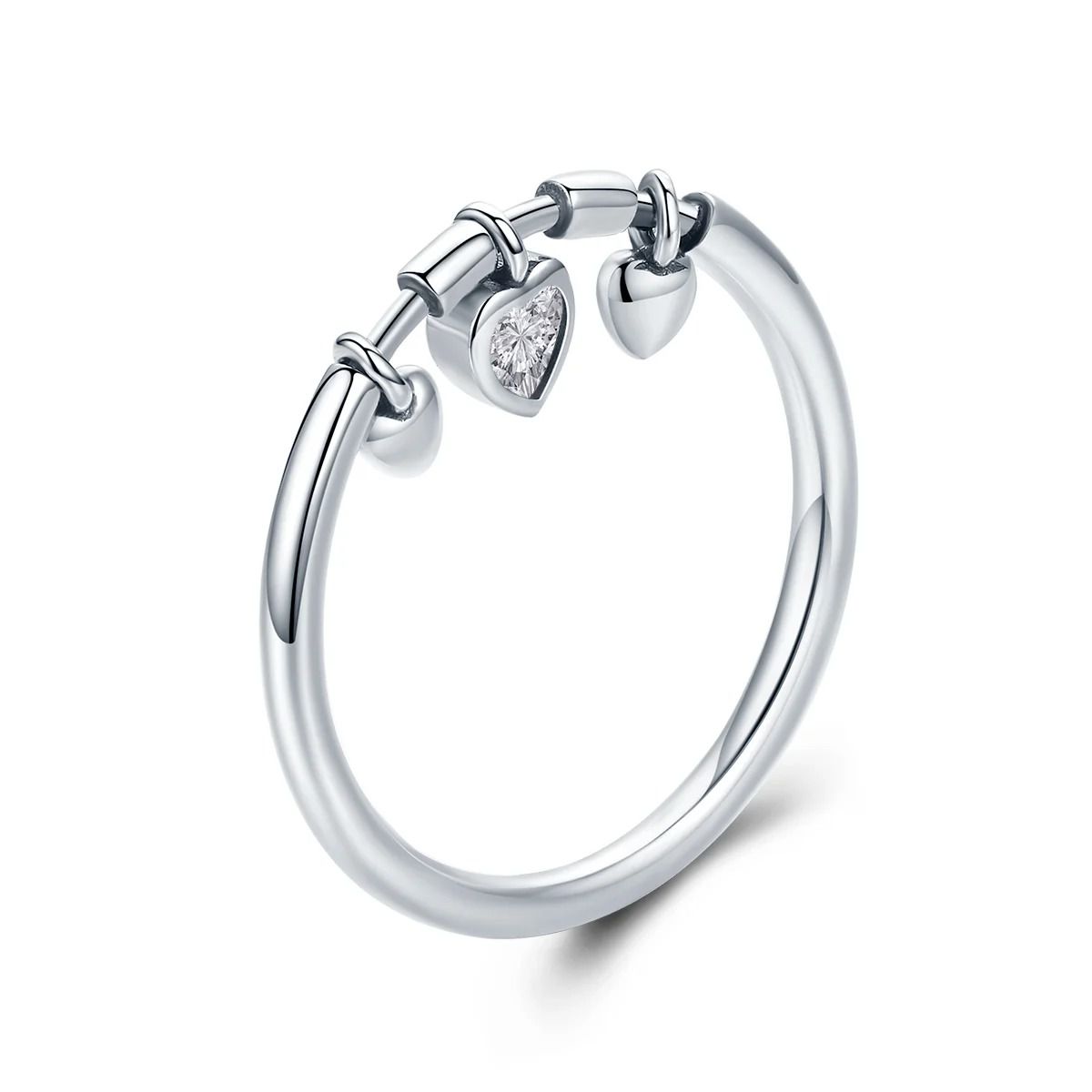 Heart Cut CZ Promise Ring — view 3, SKU MA173