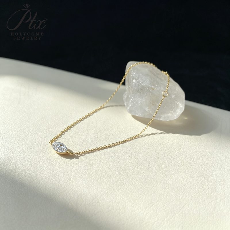 0.3ct Marquise Moissanite Pendant, IGI Certified — view 6, SKU MOI001
