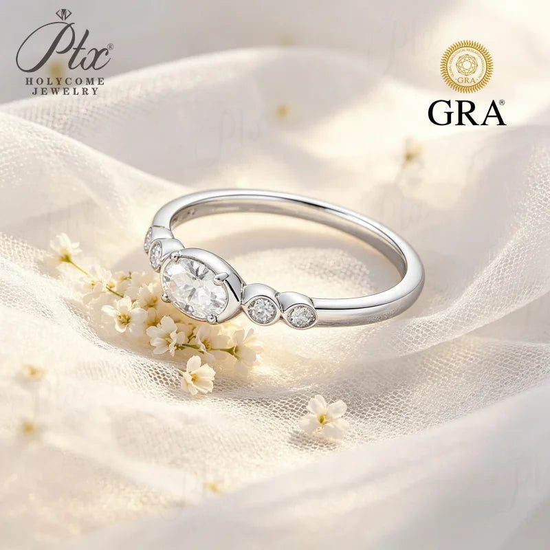 0.5ct Round Moissanite Ring, GRA Certified — view 5, SKU MOI002
