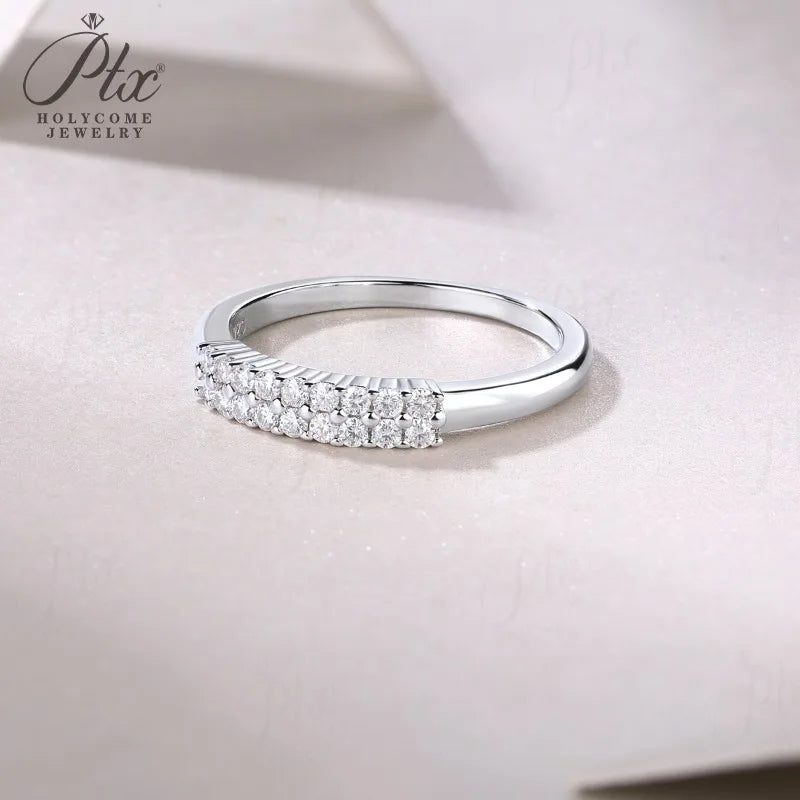 1.5mm Round Moissanite Ring — view 2, SKU MOI005