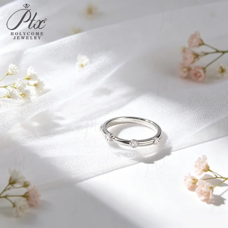 2.5mm Round Moissanite Ring, GRA Certified — view 3, SKU MOI011