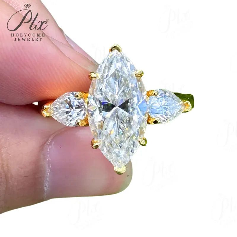 3ct Marquise Moissanite Ring, GRA Certified — main, SKU MOI017