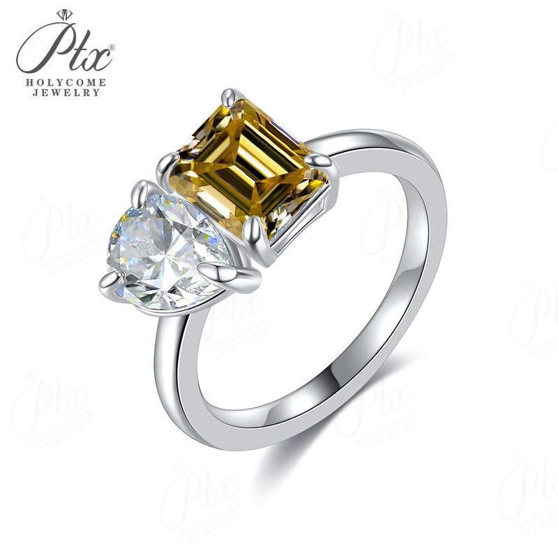 Pear Moissanite Ring — view 6, SKU MOI022