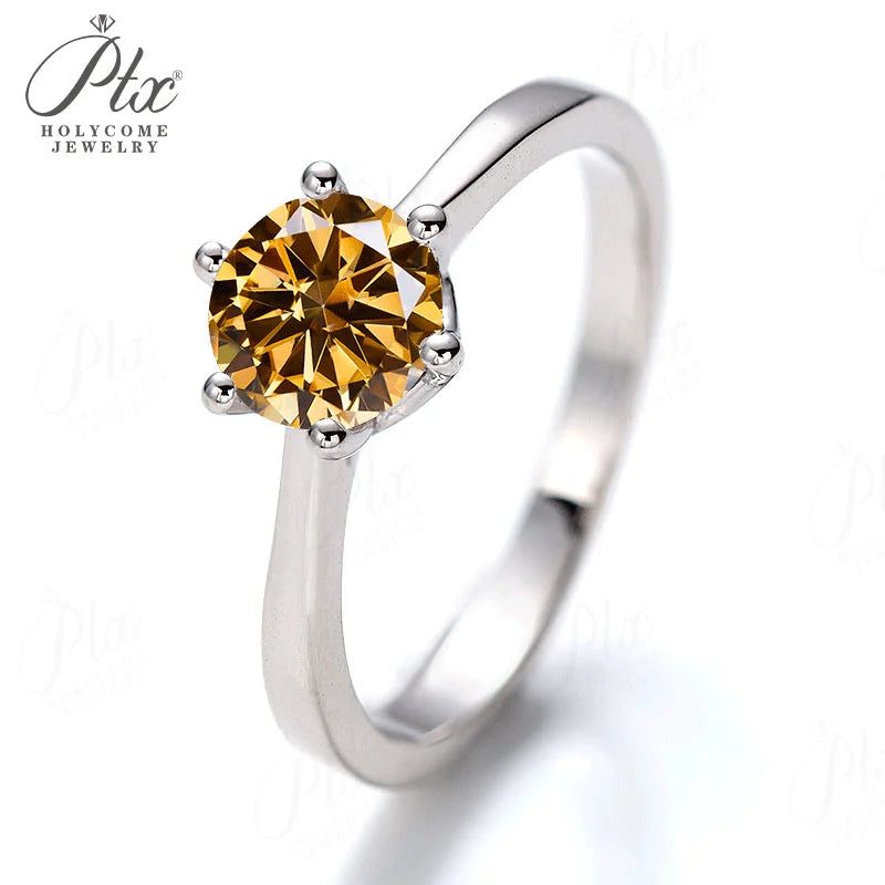 1ct Round Moissanite Ring — view 6, SKU MOI027