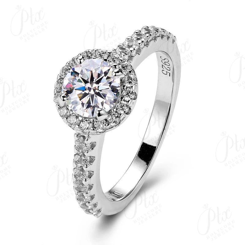 1ct Round Moissanite Ring — Design 46 — view 2, SKU MOI028
