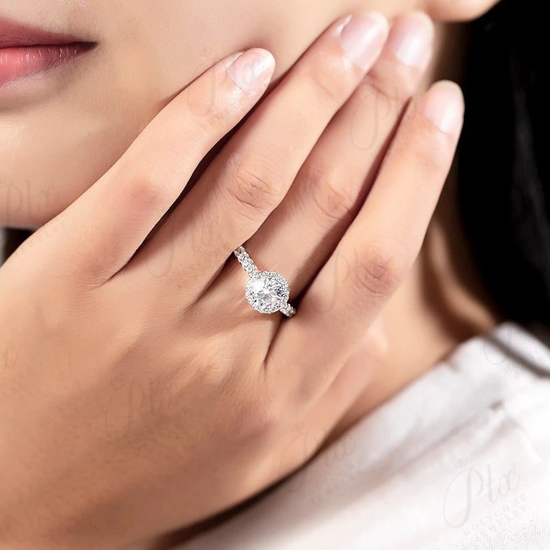 1ct Round Moissanite Ring — Design 46 — view 5, SKU MOI028