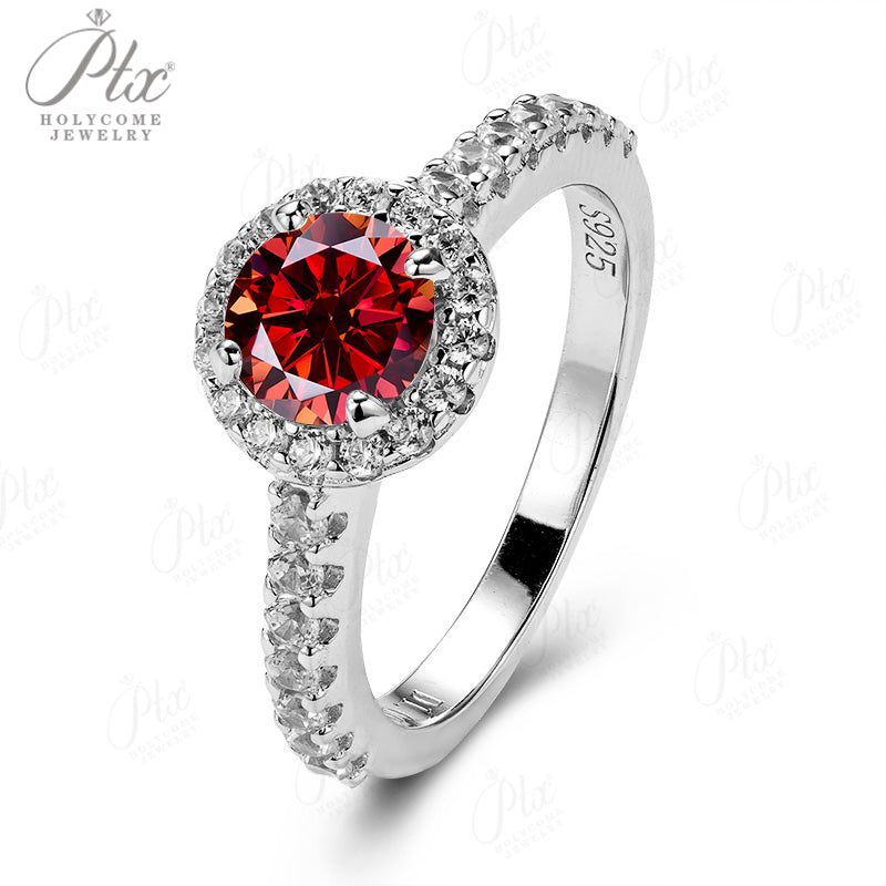 1ct Round Moissanite Ring — Design 46 — view 6, SKU MOI028