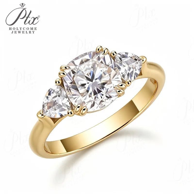 2.6ct Cushion Moissanite Ring, GRA Certified — view 2, SKU MOI032