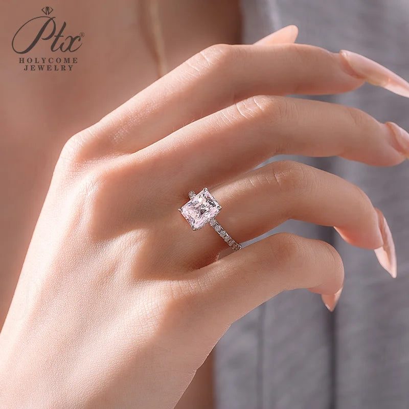 3ct Radiant Moissanite Ring, GRA Certified — view 2, SKU MOI034