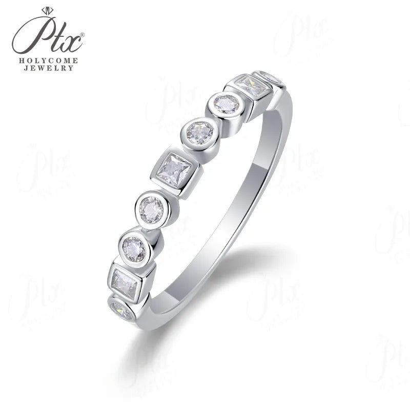 Round Moissanite Ring — view 3, SKU MOI040