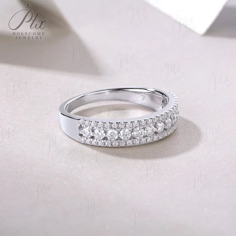 Round Moissanite Ring — Design 59 — view 4, SKU MOI041