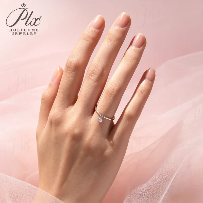 Round Moissanite Ring, GRA Certified — Design 63 — view 4, SKU MOI045