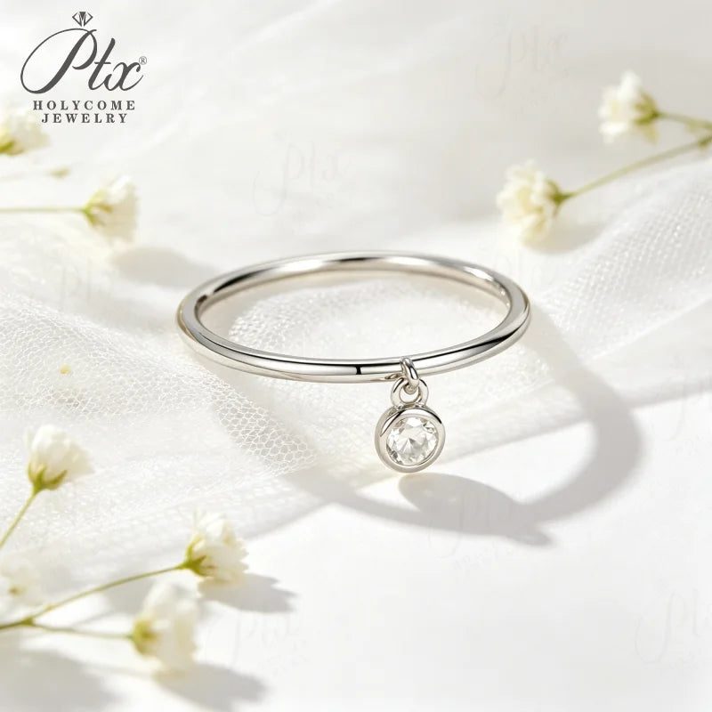 Round Moissanite Ring, GRA Certified — Design 63 — view 5, SKU MOI045