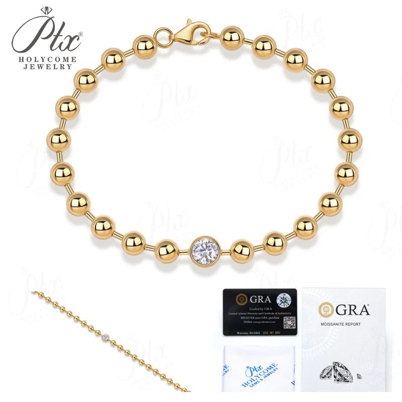 1ct Moissanite Bracelet, GRA Certified — Design 67 — view 2, SKU MOI049