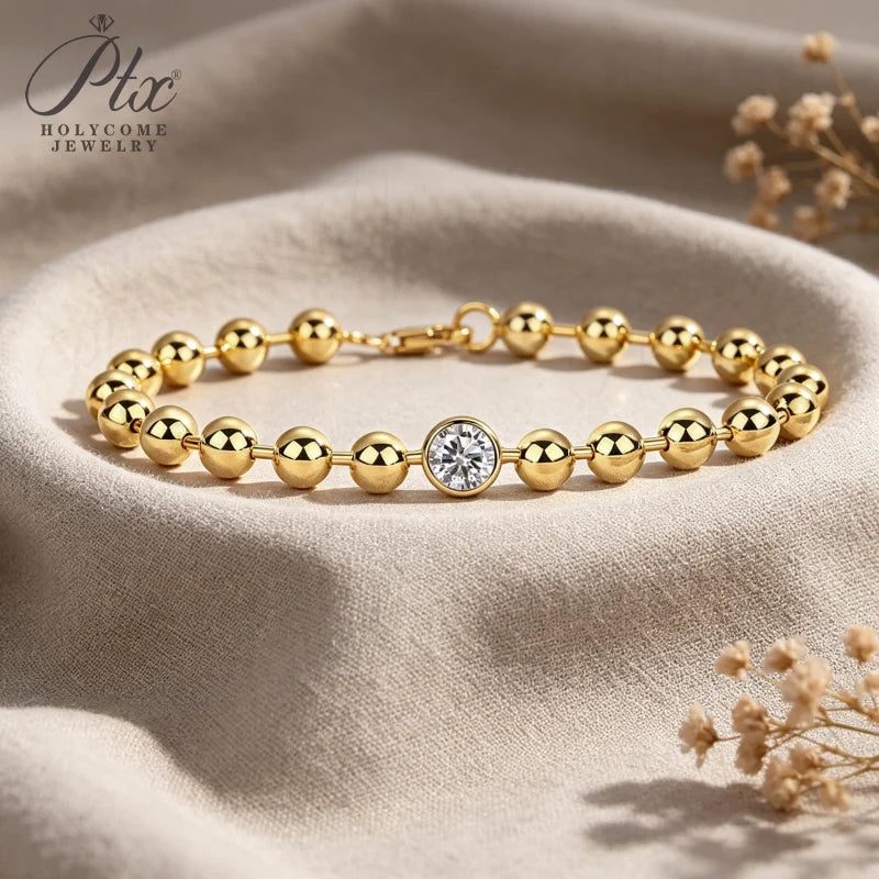 1ct Moissanite Bracelet, GRA Certified — Design 67 — view 3, SKU MOI049