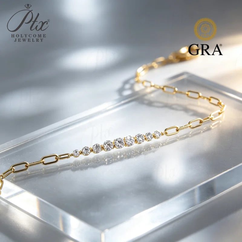 32.52mm Moissanite Bracelet, GRA Certified — view 6, SKU MOI050