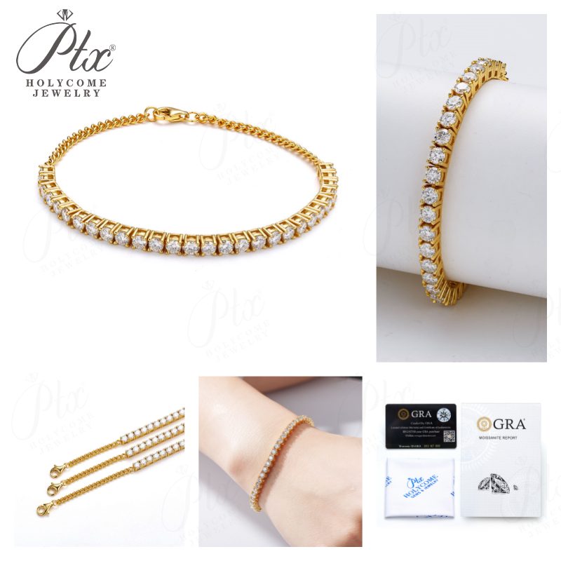3mm Moissanite Bracelet, GRA Certified — main, SKU MOI053