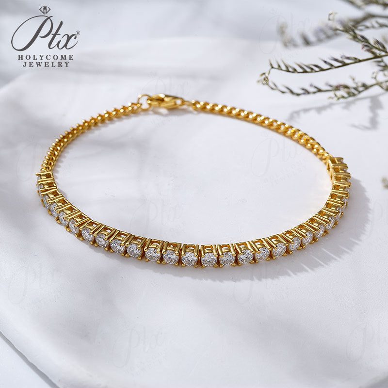 3mm Moissanite Bracelet, GRA Certified — view 3, SKU MOI053