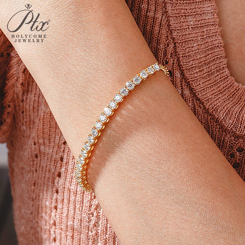3mm Moissanite Bracelet, GRA Certified — view 4, SKU MOI053