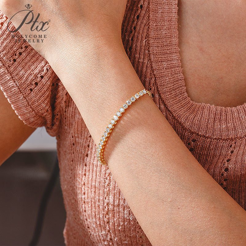 3mm Moissanite Bracelet, GRA Certified — view 5, SKU MOI053
