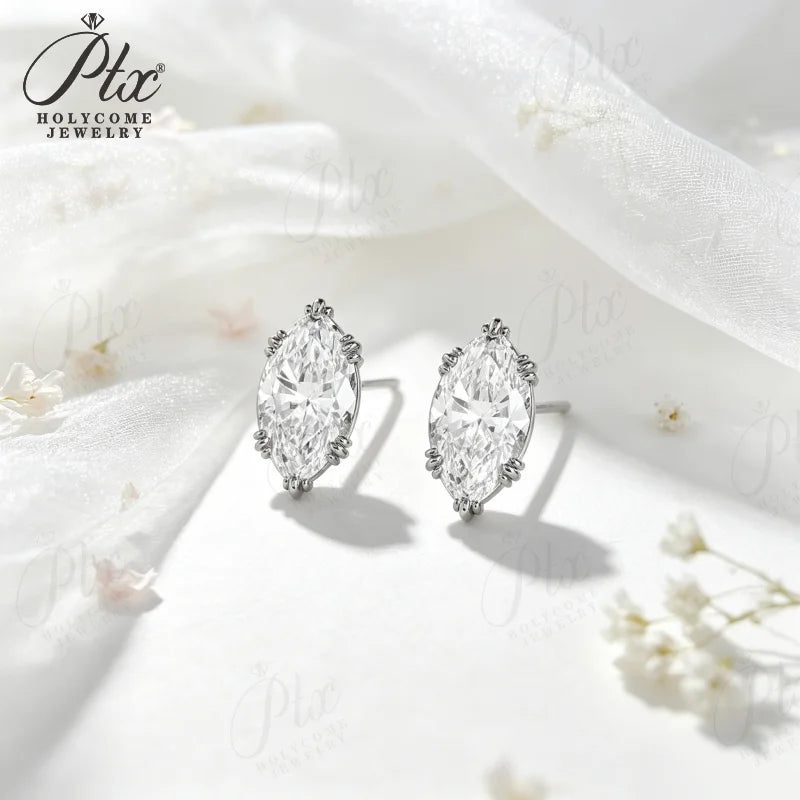 1–2ct Marquise Moissanite Earrings, GRA Certified — view 3, SKU MOI054