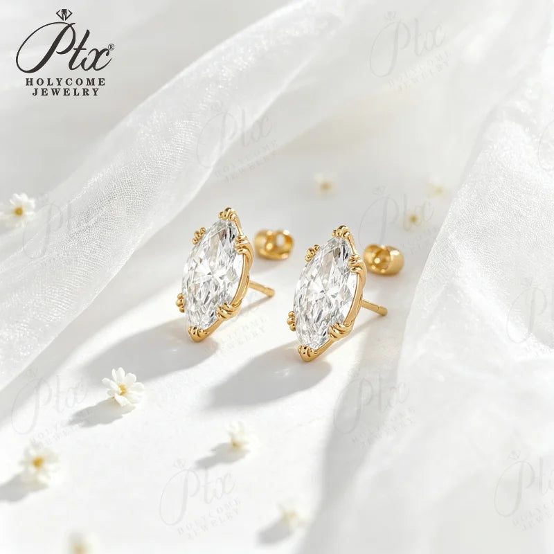 1–2ct Marquise Moissanite Earrings, GRA Certified — view 4, SKU MOI054