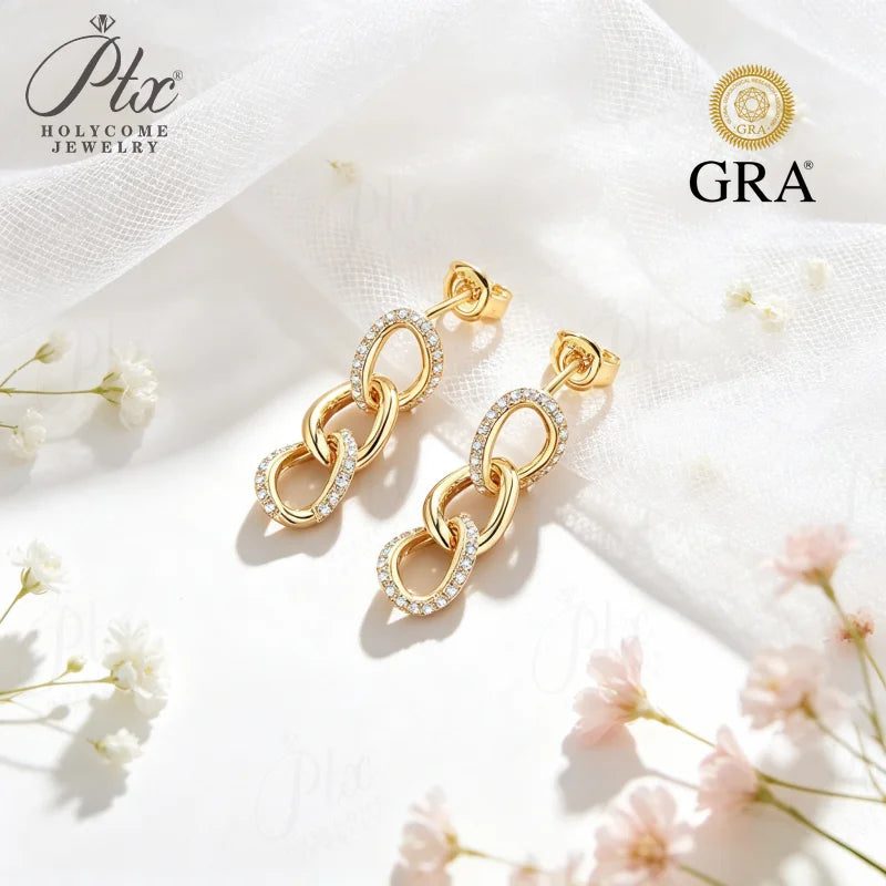 1.2mm Round Moissanite Earrings, GRA Certified — view 6, SKU MOI055
