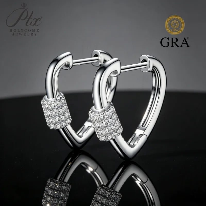 1mm Round Moissanite Earrings, GRA Certified — main, SKU MOI058