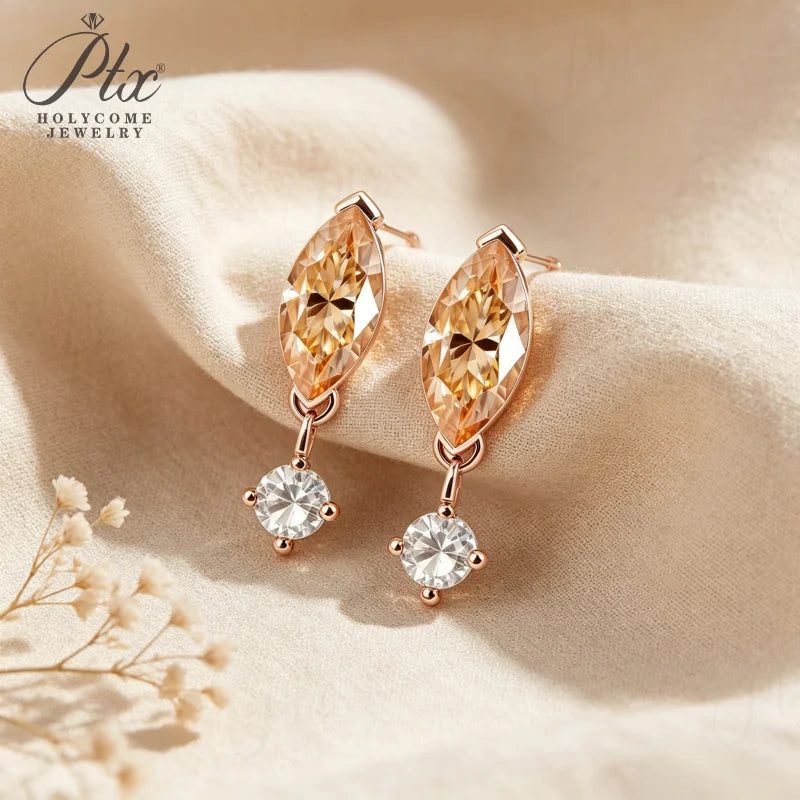 2ct Marquise Moissanite Earrings, GRA Certified — view 6, SKU MOI070