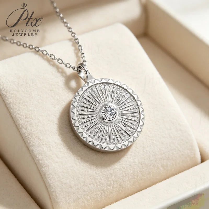 0.3ct Round Moissanite Necklace, GRA Certified — view 2, SKU MOI071