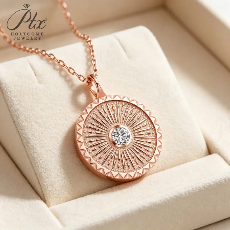 0.3ct Round Moissanite Necklace, GRA Certified — view 6, SKU MOI071