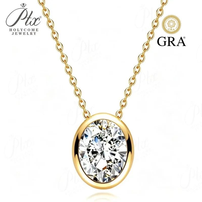 0.5–3ct Round Moissanite Necklace, GRA Certified — view 6, SKU MOI072